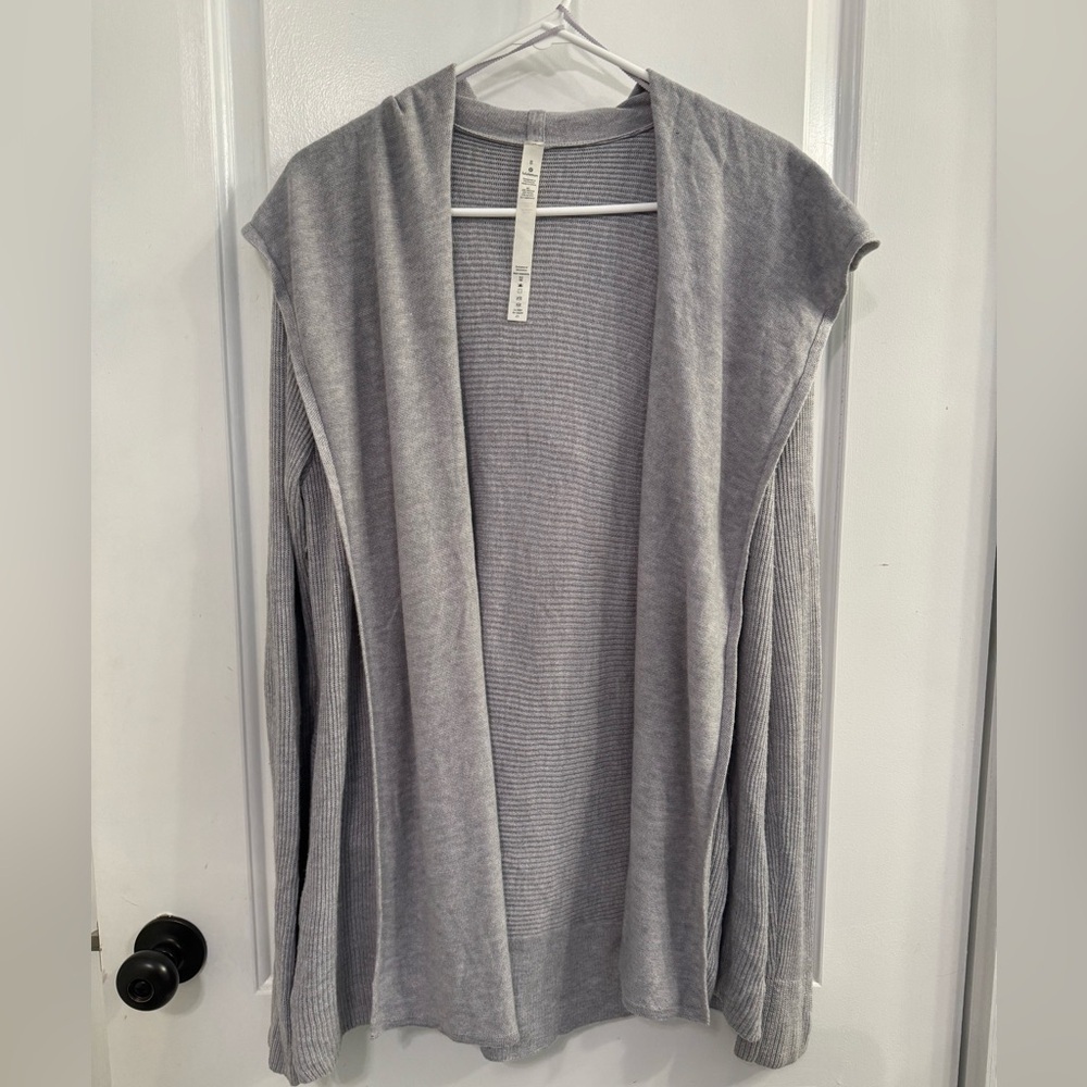 Lululemon Sundown Sweater Wrap Heathered Stargaze Light Grey